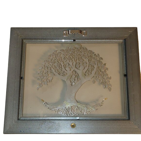 Diviniti 24K GP Tree of Life Framed Art Intricate Red Gold Border 3D Design - Picture 4 of 9